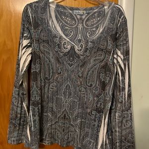 Long sleeve Paisley top XL